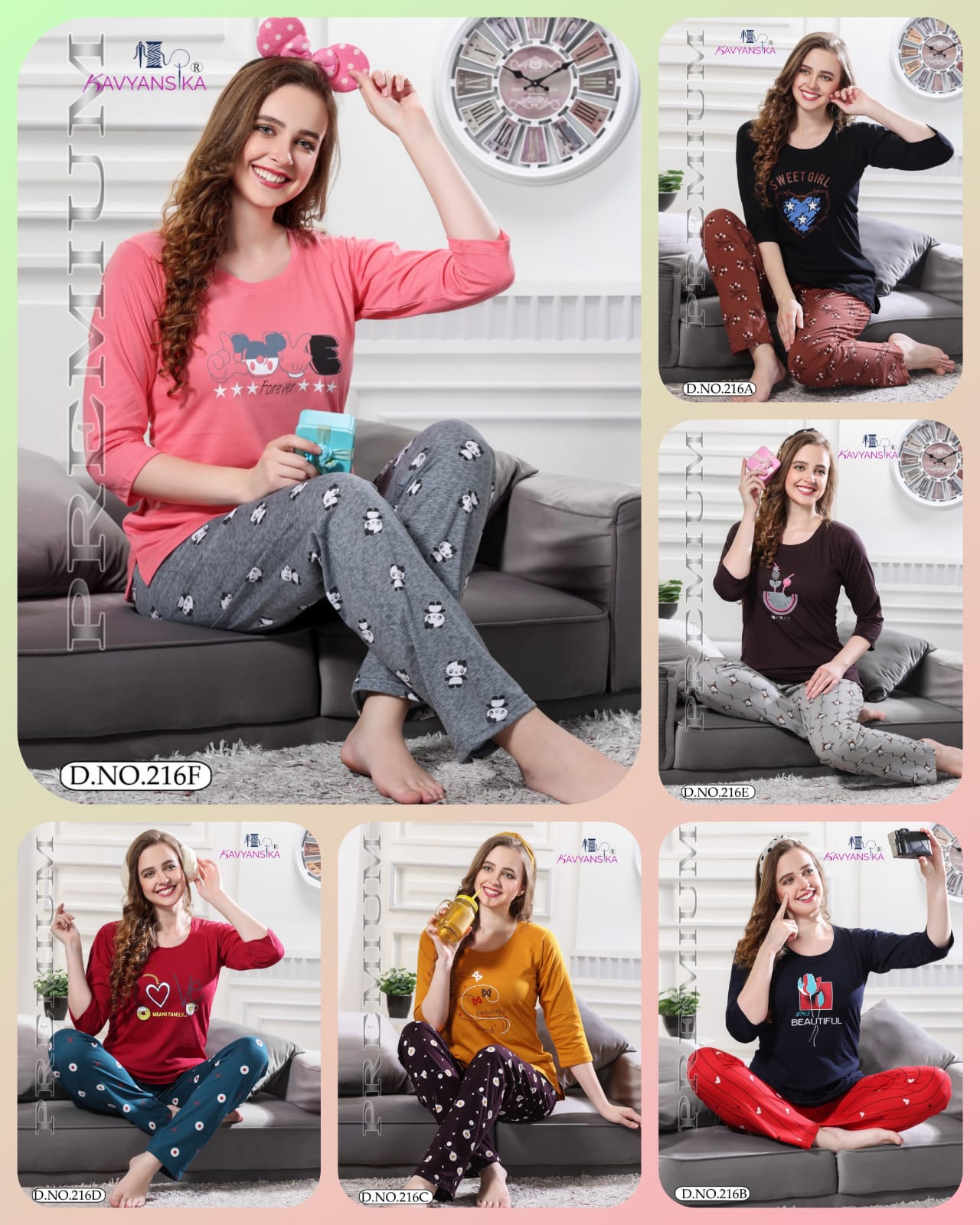 Kavyansika Winter 216 Hosiery Cotton Night Wear Night Dress Latest Collection